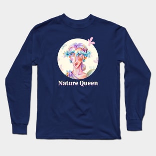 Nature Queen Watercolor Long Sleeve T-Shirt